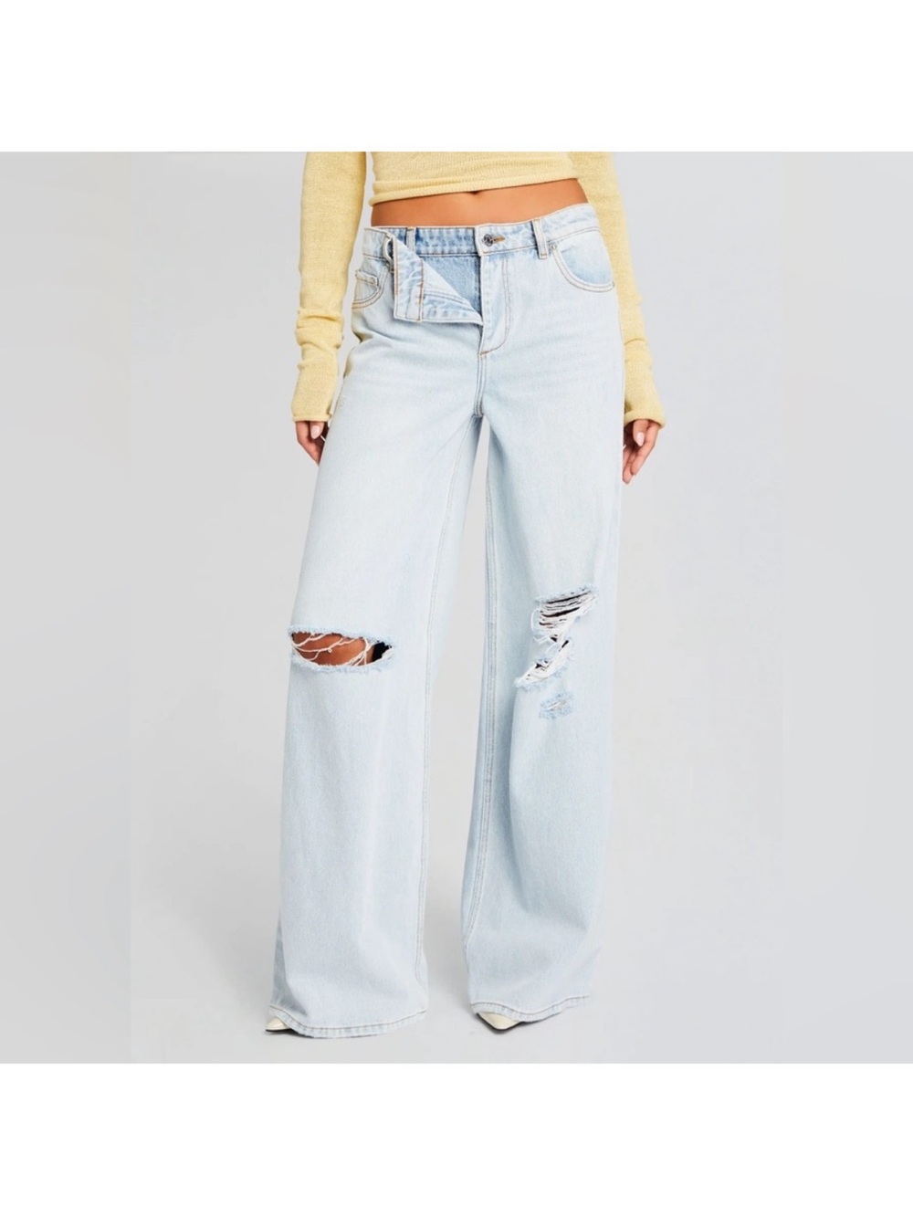 SER.O.YA blythe wide leg jeans in skylight